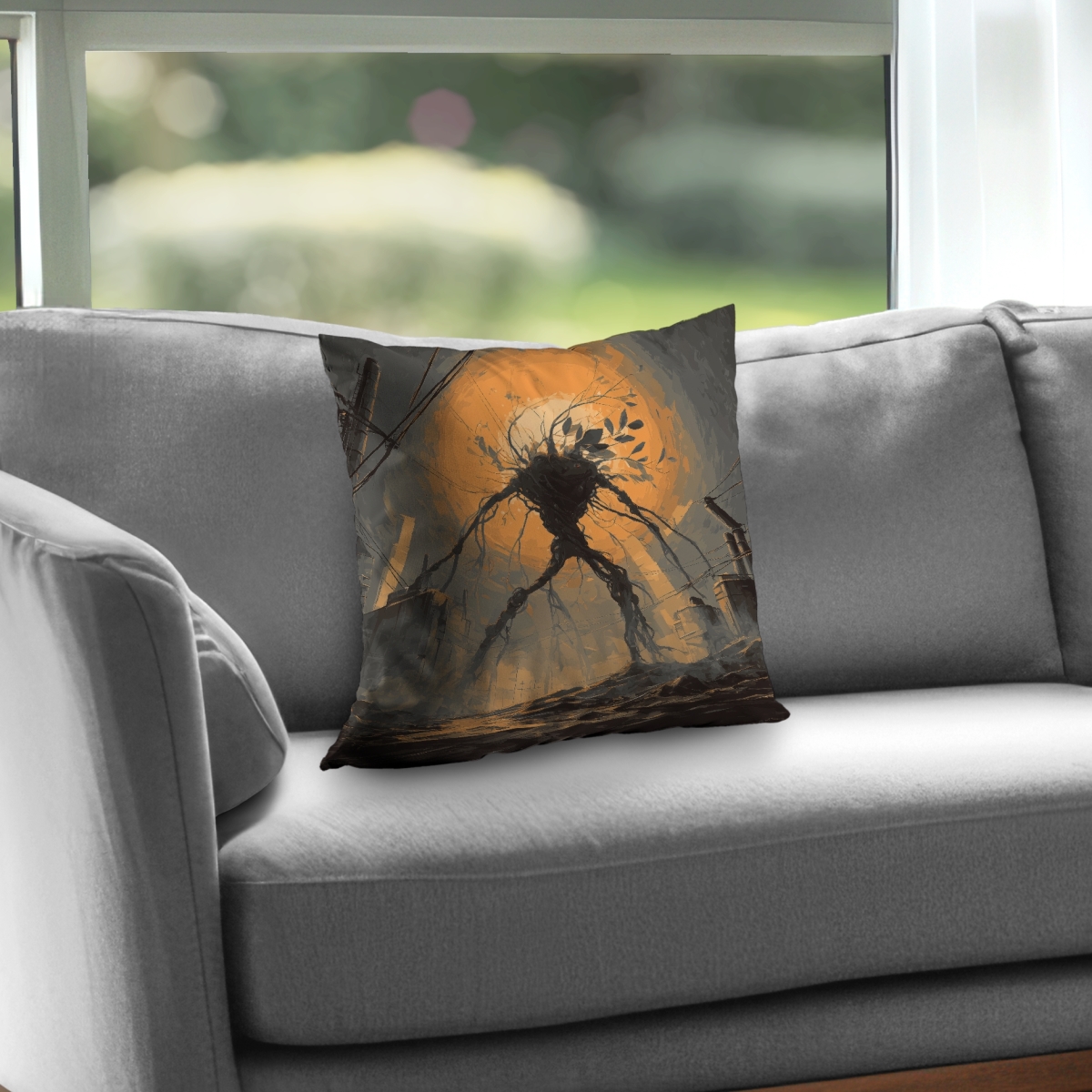 Concius Sales C1PT1616GKUR7T 16 x 16 in. Final Warning Poly Twill Throw Pillow - Stylish Home Decor - Insert Included