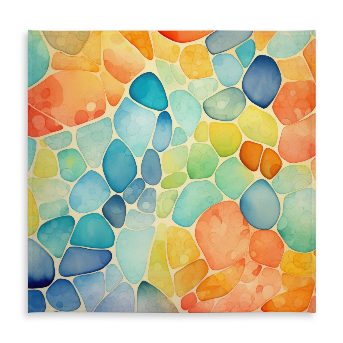 Picture of MWW C1TC5858AAK2FU 58 x 58 in. Blobs Turquoise Indoor & Outdoor Tablecloth for Home Decor