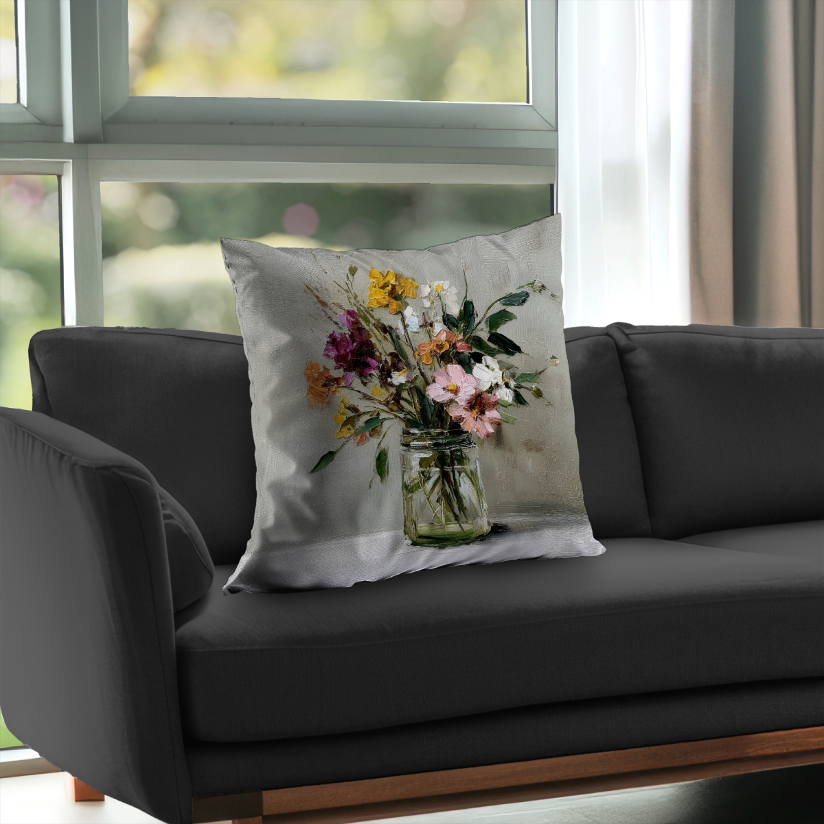 Concius Sales C1PT2626WSESYT 26 x 26 in. Still Life Poly Twill Throw Pillow - Elegant Home Decor - Insert Included