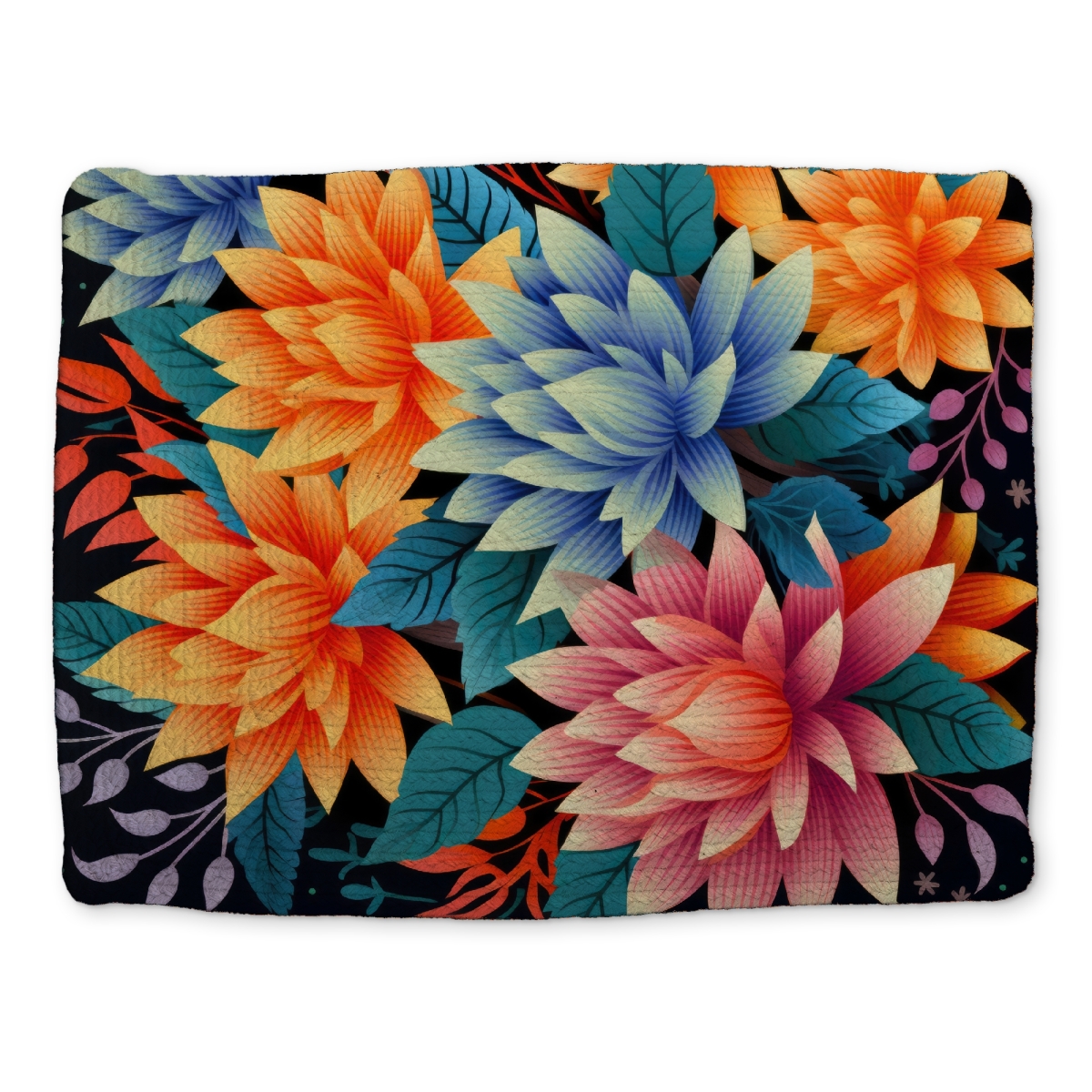 Picture of MWW CBPM14186CCVP3 14 x 18 in. Color Bouquet - Orange Braided Polyester Placemat for Decor