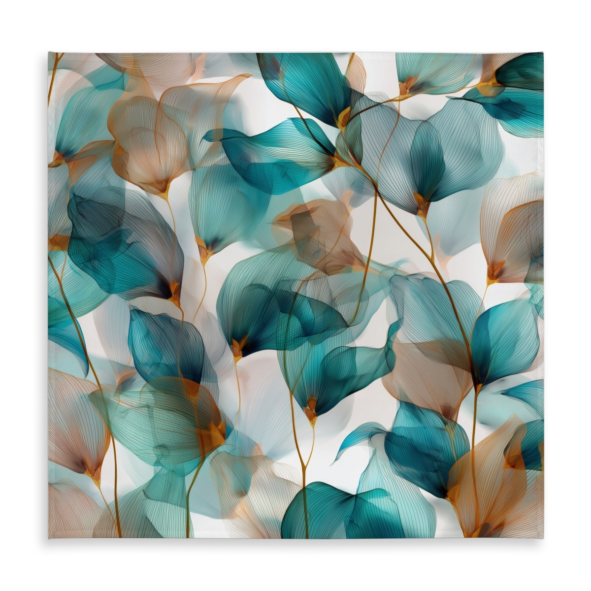Picture of MWW C1TC58589ME1XP 58 x 58 in. Teal & Brown Indoor & Outdoor Tablecloth for Home Decor