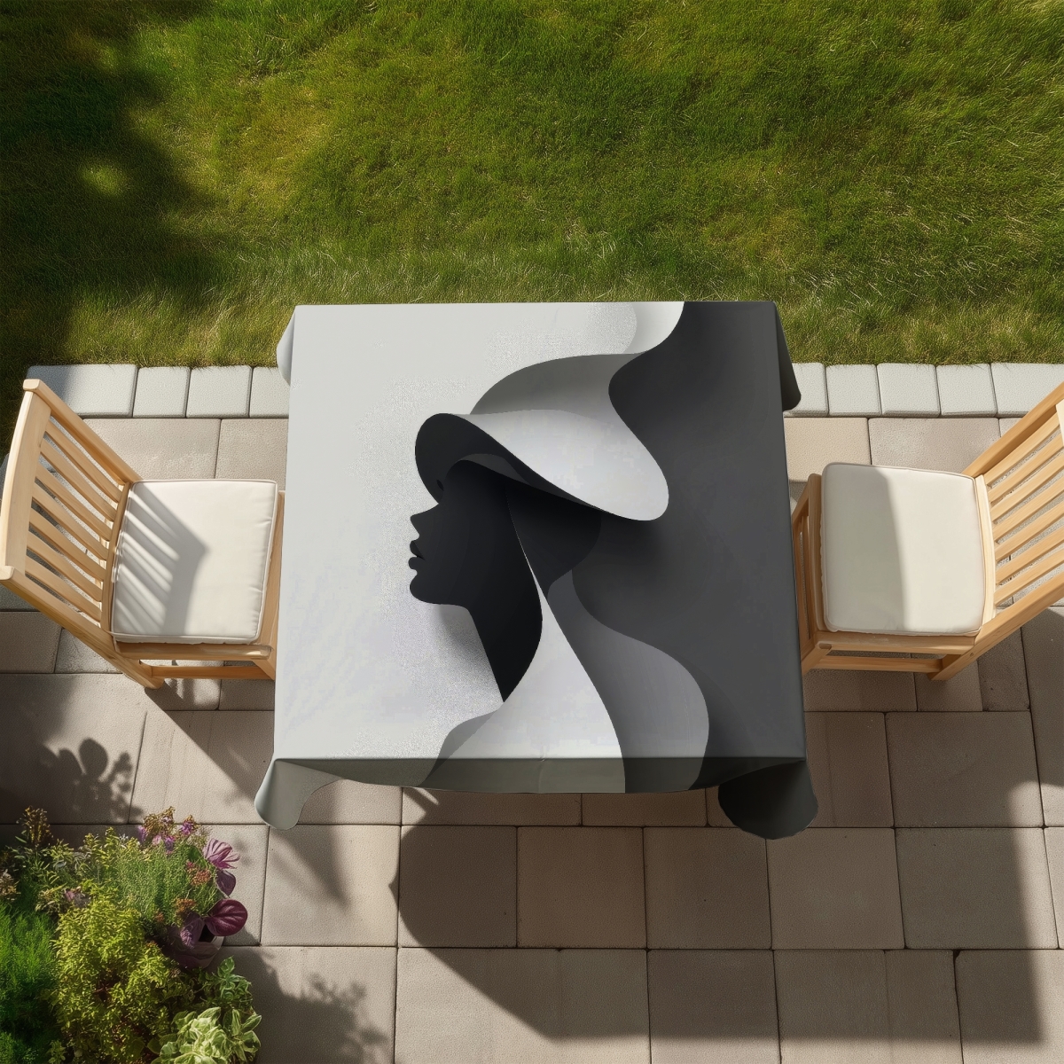 Picture of MWW C1TC5858WMNU1V 58 x 58 in. Duality White Indoor & Outdoor Tablecloth for Home Decor