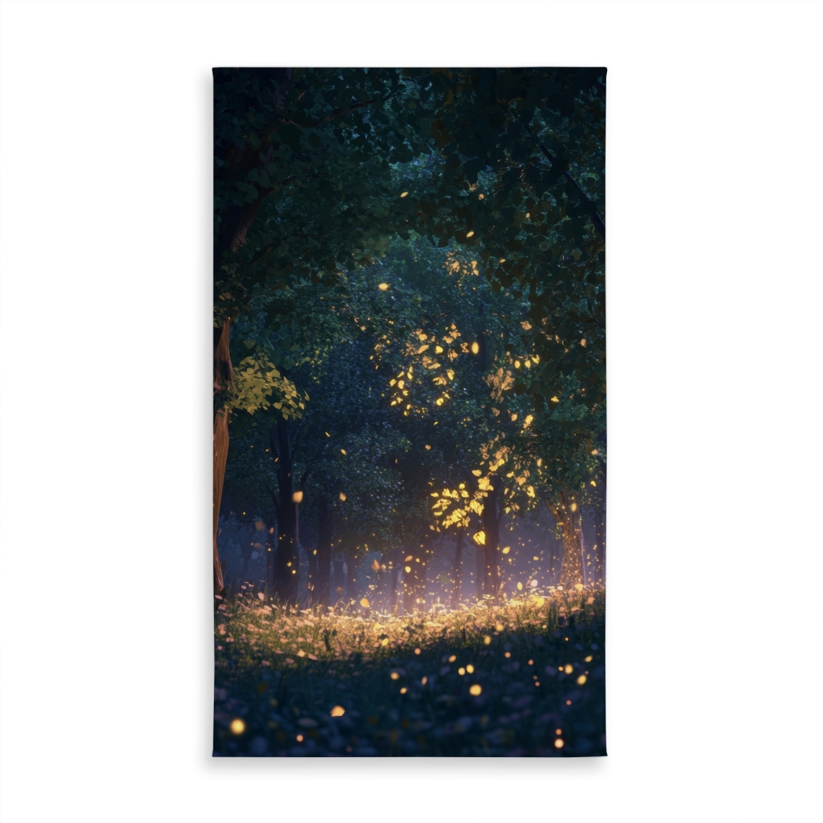 Picture of MWW C1TCLRGEBCCAU8 58 x 102 in. Glowing Leaves Gold Tablecloth - Indoor & Outdoor Home Decor