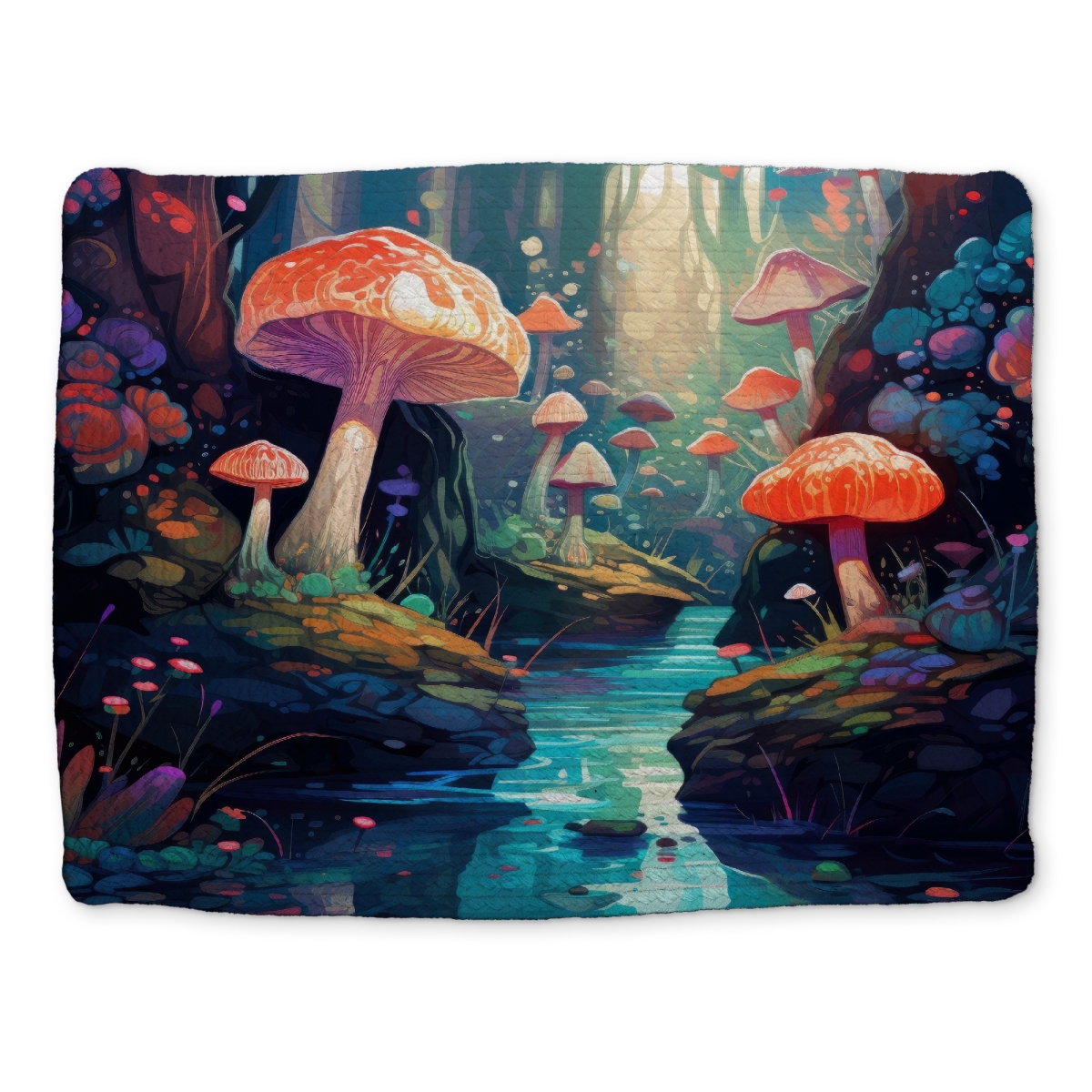 Picture of MWW CBPM14187CDWCO 14 x 18 in. Whimsical Forest Blue Braided Polyester Placemat for Decor