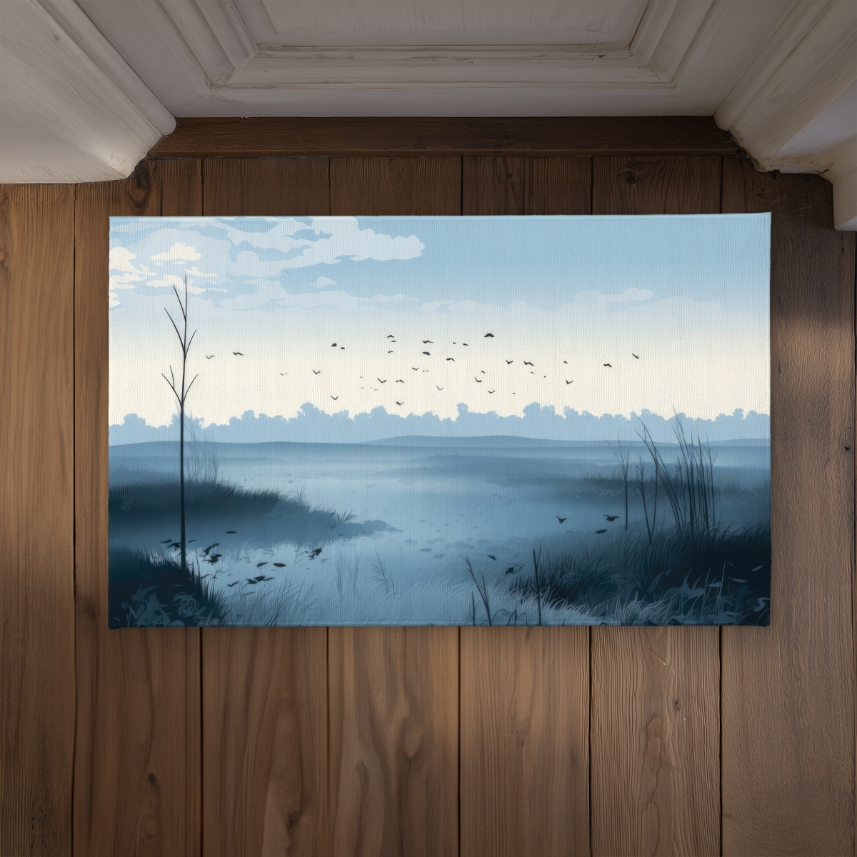 CODM2134G62UGJ 21 x 34 in. Evening Marsh White Indoor & Outdoor Door Mat - Home Decor