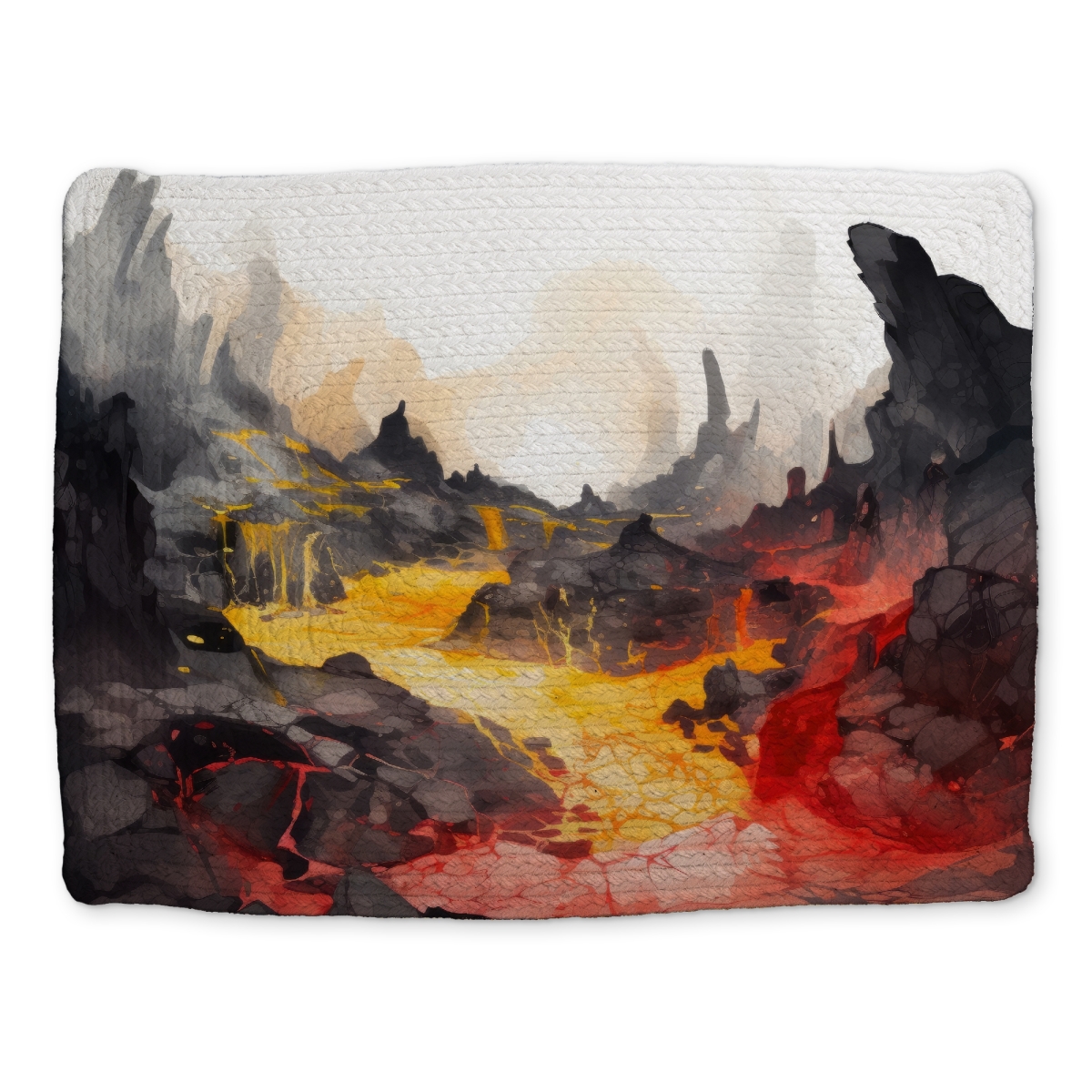 Picture of MWW CBPM14182ZBRY5 14 x 18 in. Hot & Flowing - Orange Braided Polyester Placemat - Home Decor