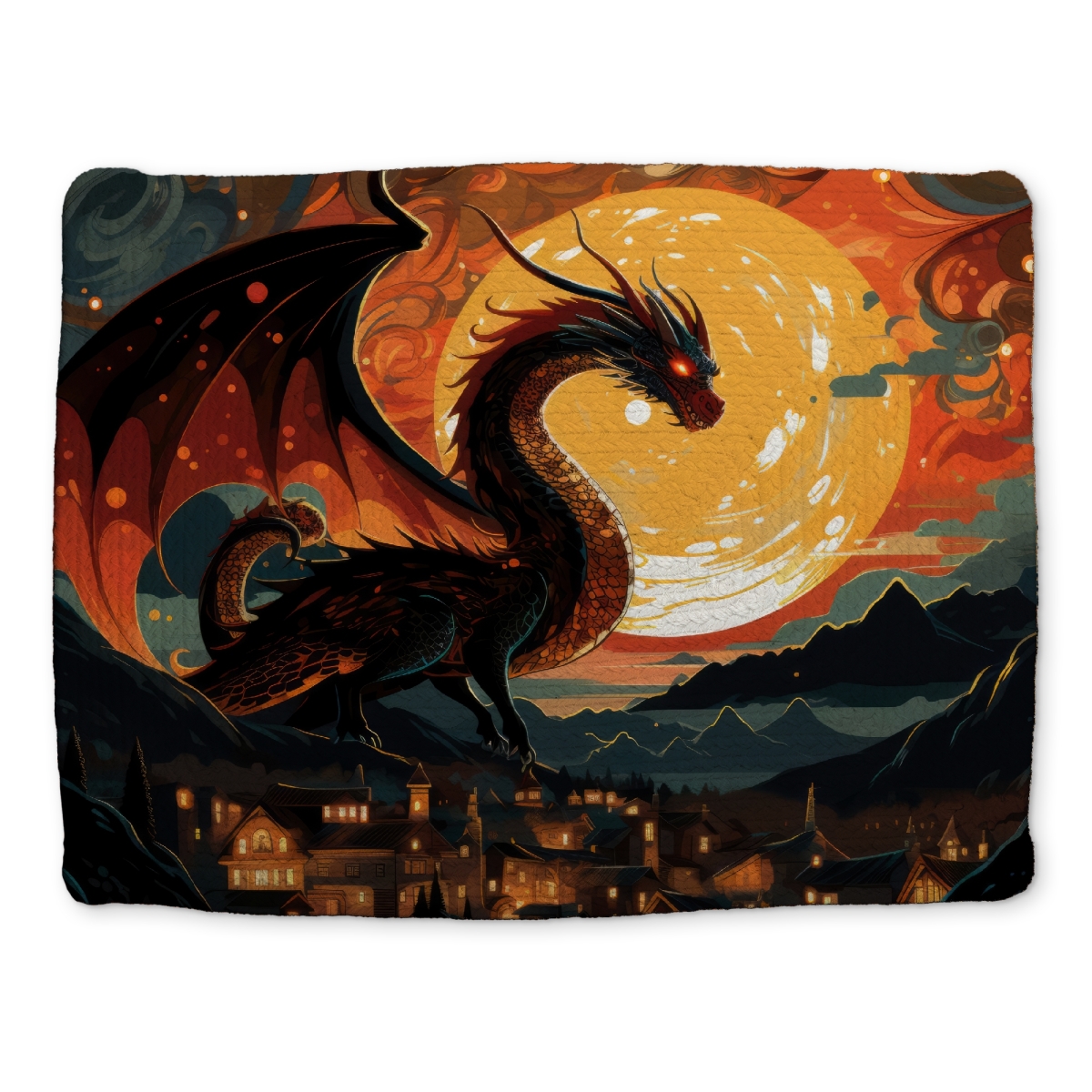 Picture of MWW CBPM14187K49DC 14 x 18 in. Imminent Destruction Black Braided Polyester Placemat - Home Decor