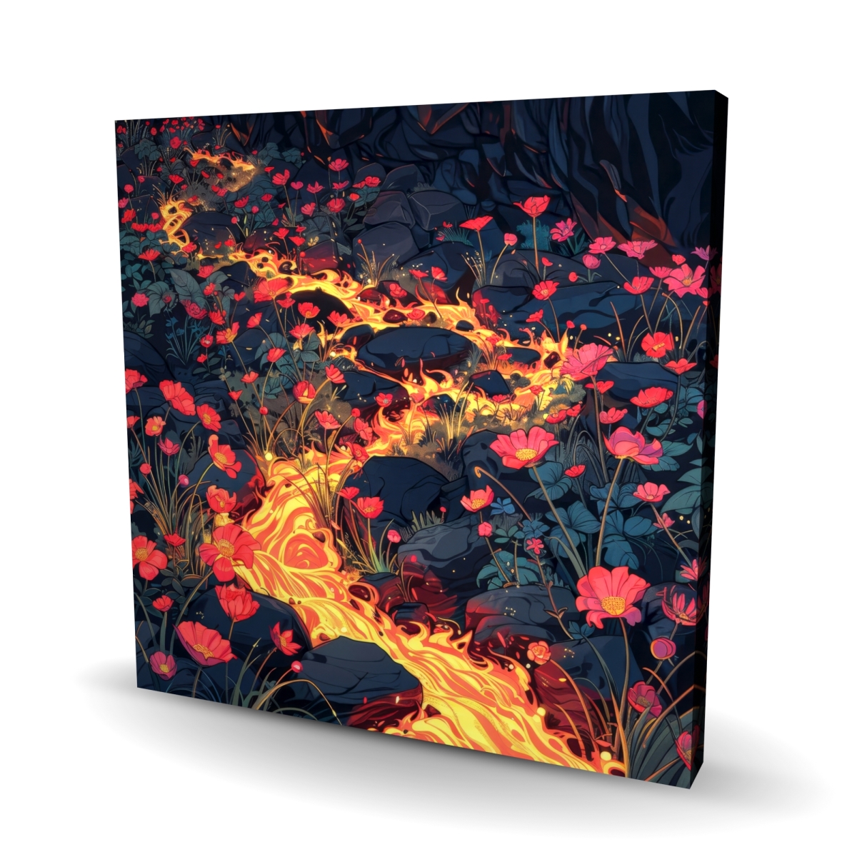 C1RC2424IMZEQ9 24 x 24 in. Dodging Nature - Blue Canvas Wall Art for Home Decor
