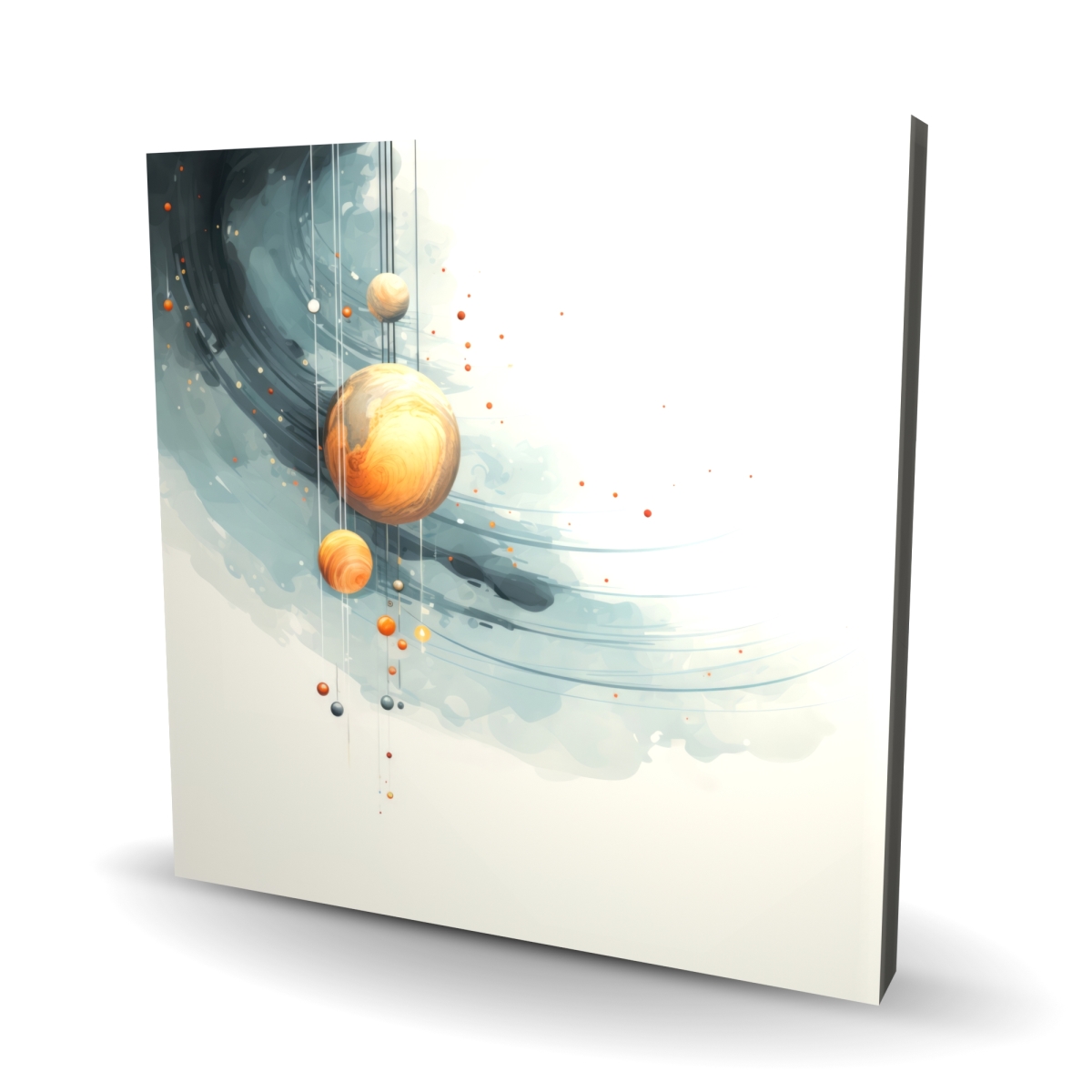 C1RC2424LSAG47 24 x 24 in. Hanging Planets - Orange Canvas Wall Art - Home Decor - Unique Art Piece