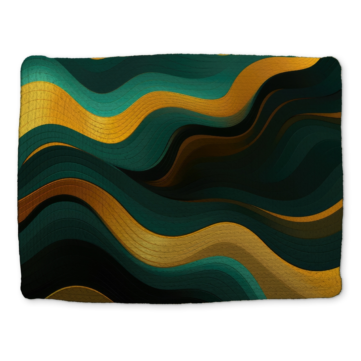 Picture of MWW CBPM14183TSP6R 14 x 18 in. Golden Harmony - Green Braided Polyester Placemat for Home Decor