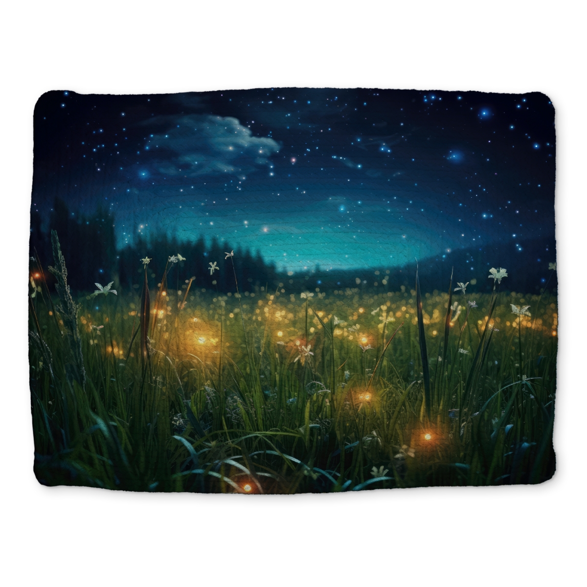 Picture of MWW CBPM1418I0PLV8 14 x 18 in. Fireflies at Night - Yellow Braided Polyester Placemat - Decor