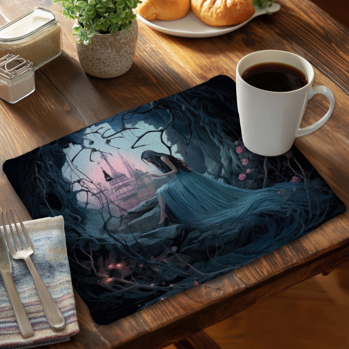 Picture of MWW CBPM1418KE6JMW 14 x 18 in. Morose Cave - Turquoise Braided Polyester Placemat for Home Decor