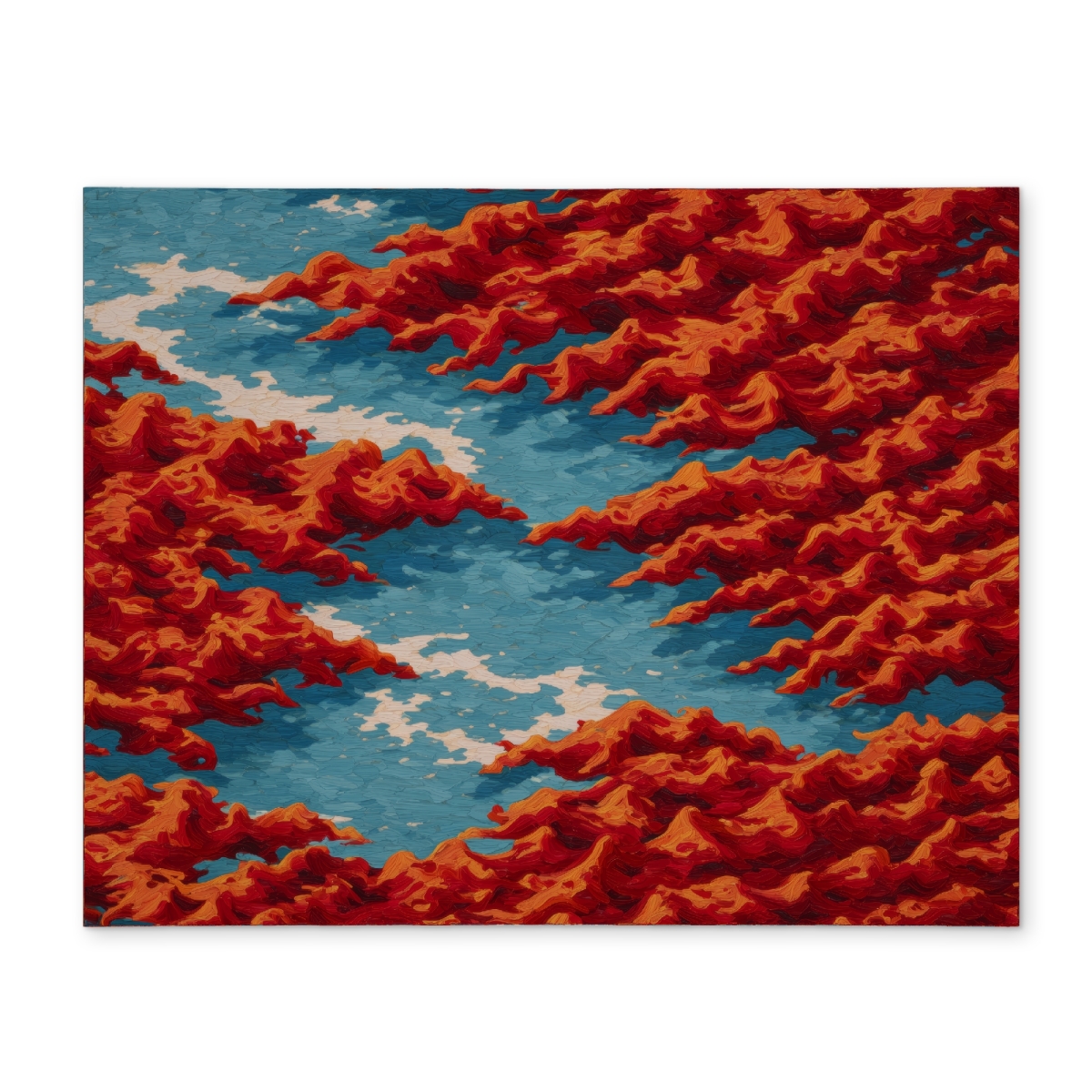 Picture of MWW CPPM1418HQPYPE 14 x 18 in. Red Mounds - Polyester Placemat for Home Decor