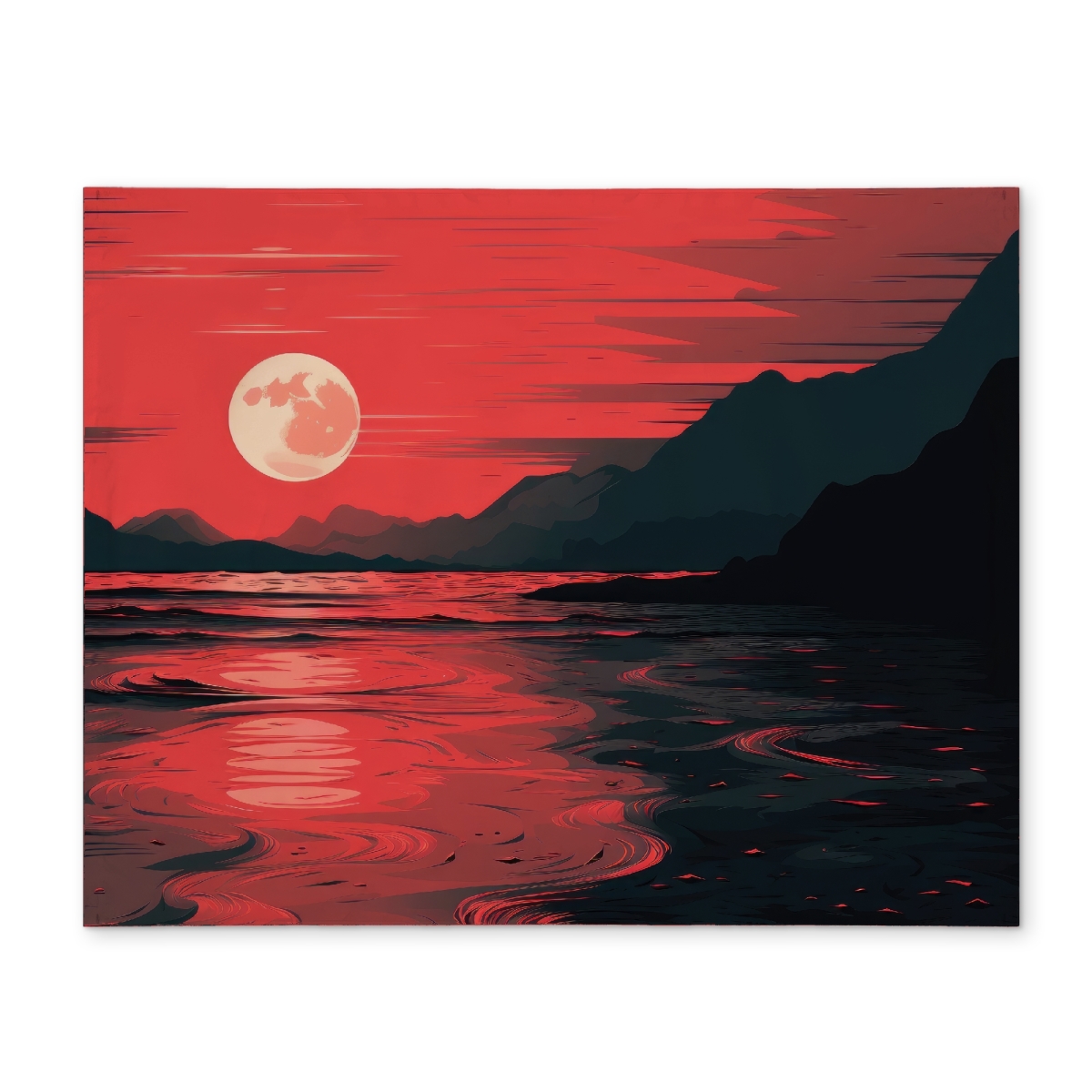 Picture of MWW CPPM1418JDVIFM 14 x 18 in. Bloody Tides - Gray Polyester Placemat for Home Decor