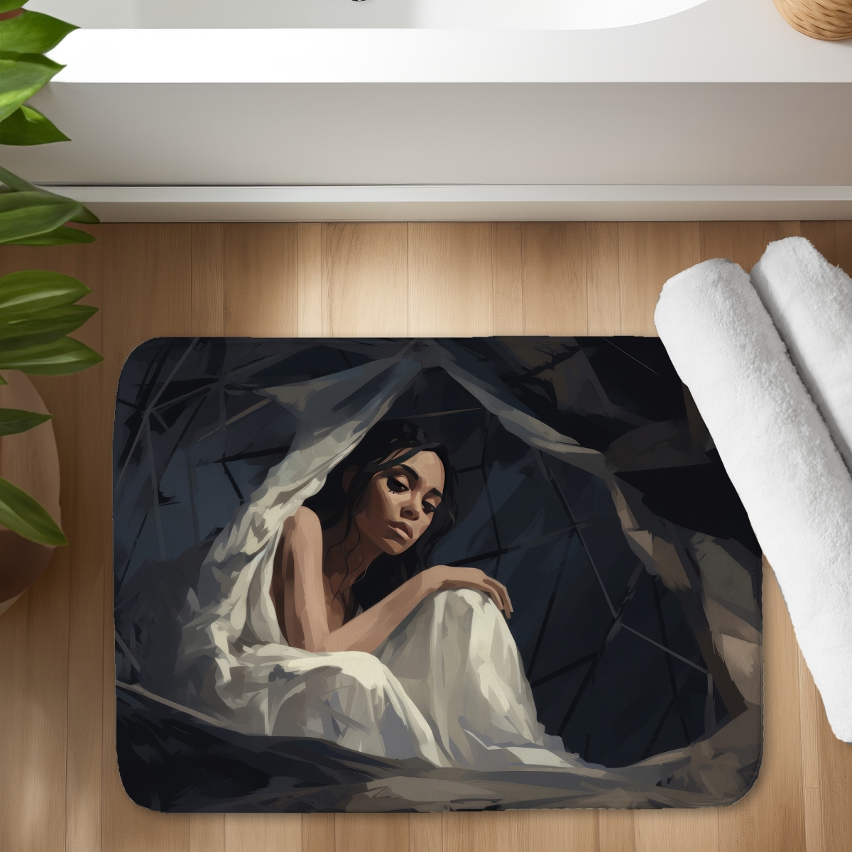 C1BM1724PM8AV5 17 x 24 in. Cocooned Gray Bath Mat - Stylish Home Decor Essential