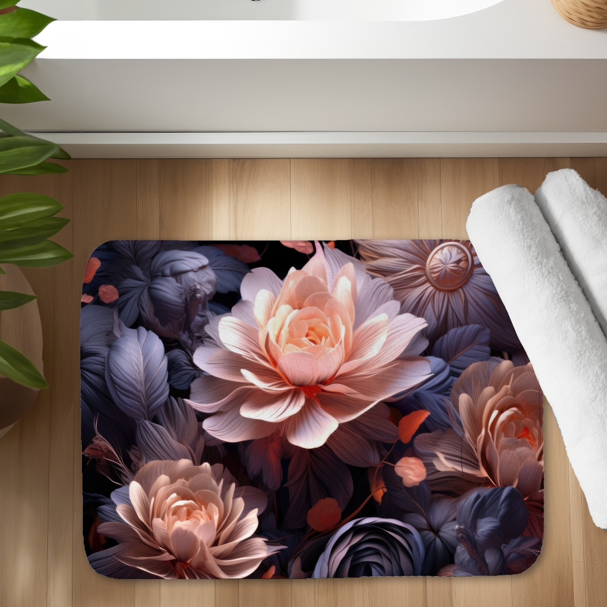C1BM172450U863 17 x 24 in. Sublime Light Beige Bath Mat - Elegant Home Decor Accent
