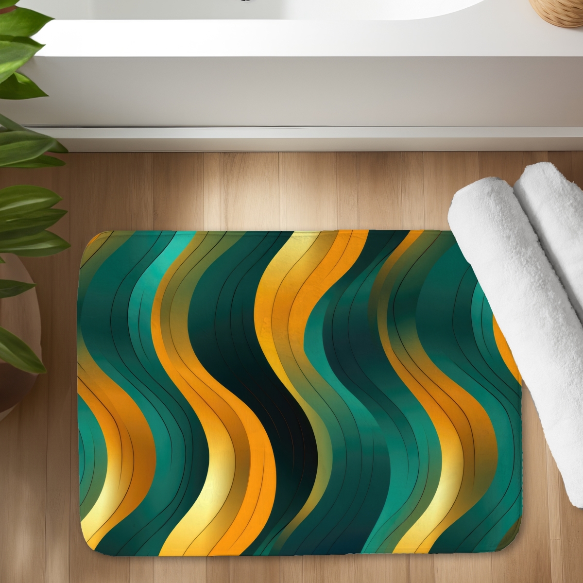 C1BM1724TNHX0K 17 x 24 in. Voluptuous Black Bath Mat for Elegant Home Decor - Soft & Stylish