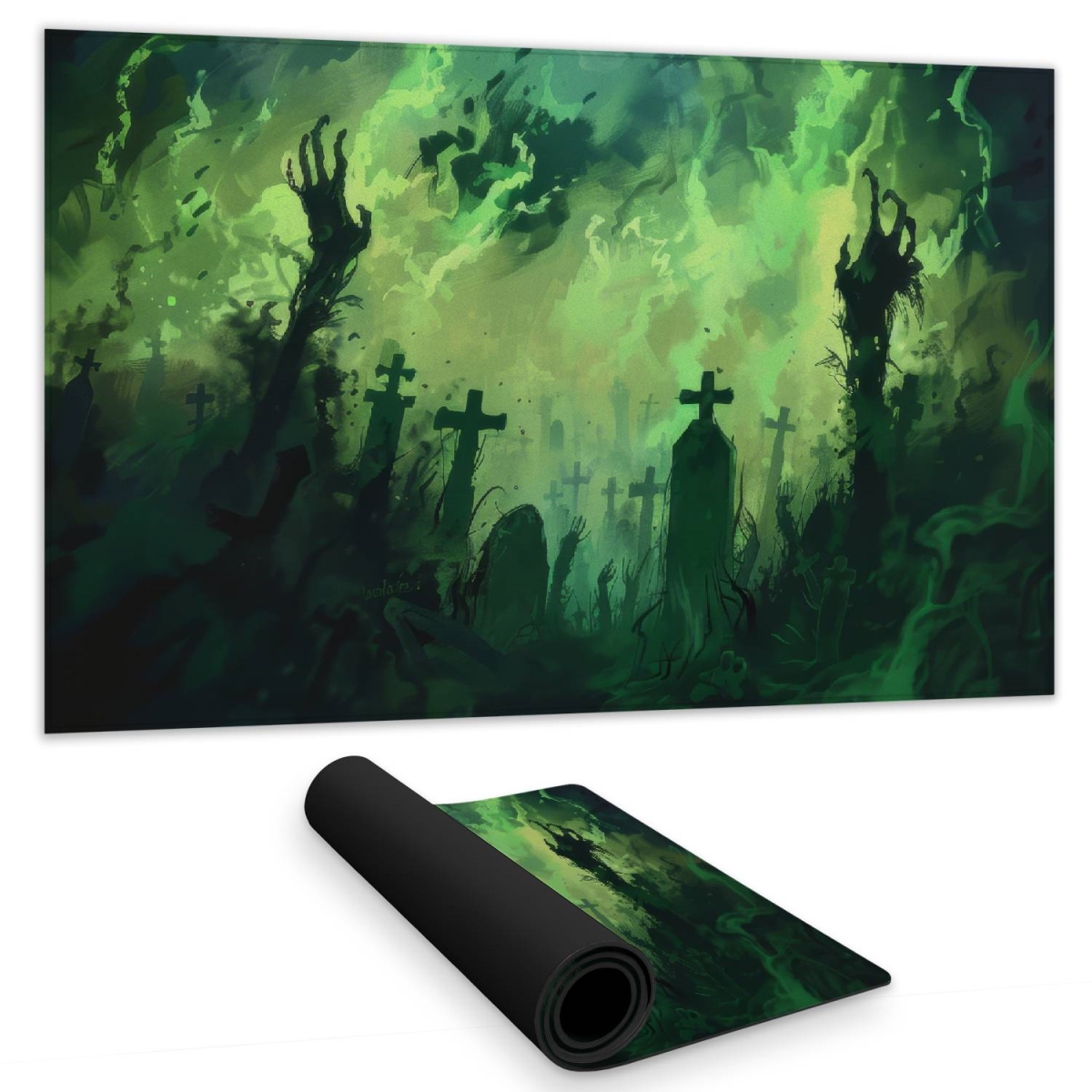 Concius Sales C1DM1424LQ85NN 14 x 24 in. Reaching Hell Gaming Mat for Home Decor - Durable & Stylish