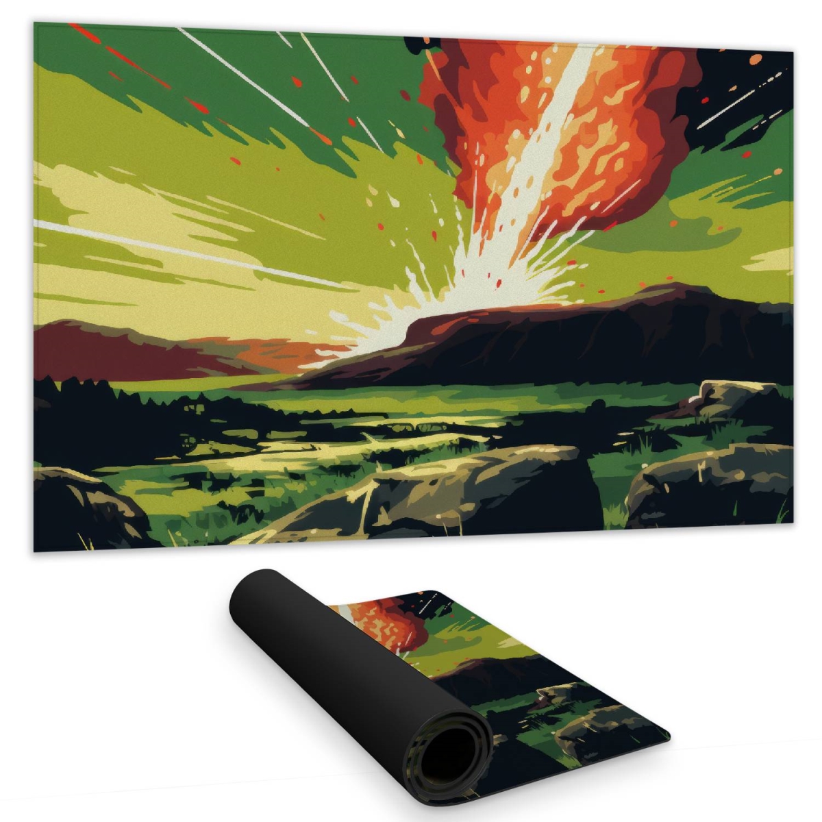 Concius Sales C1DM1424R6WE87 14 x 24 in. The Crash Gaming Mat - Stylish Home Decor for Gamers