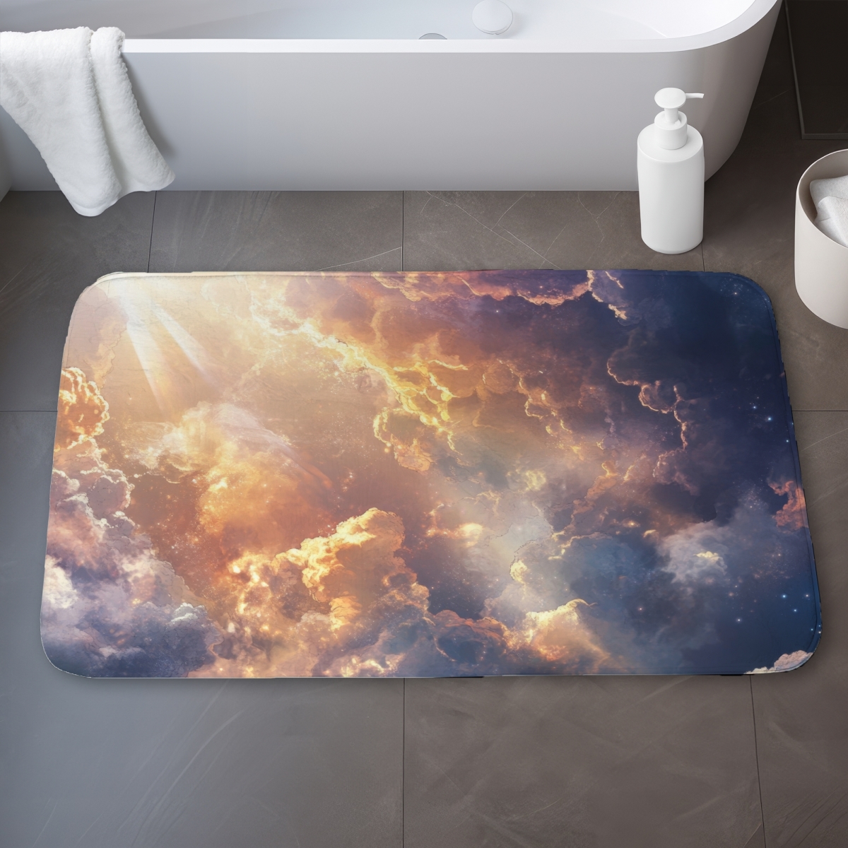 C1BM2134HK0H1B 21 x 34 in. Piercing Light Blue Bath Mat for Home Decor - Soft & Stylish
