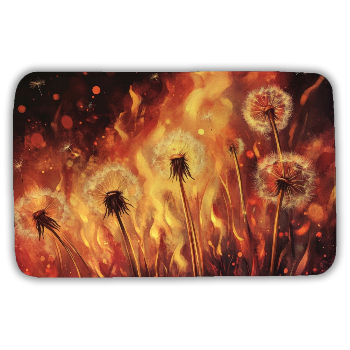 C1BM2134HVNW03 21 x 34 in. Dandy Fire Red Bath Mat - Stylish Home Decor Accent