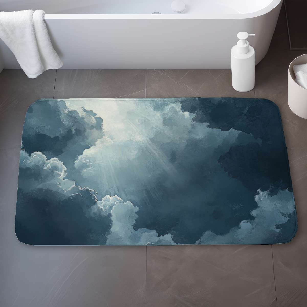 C1BM2134G2EOLH 21 x 34 in. Afterglow White Bath Mat - Elegant Home Decor Accent