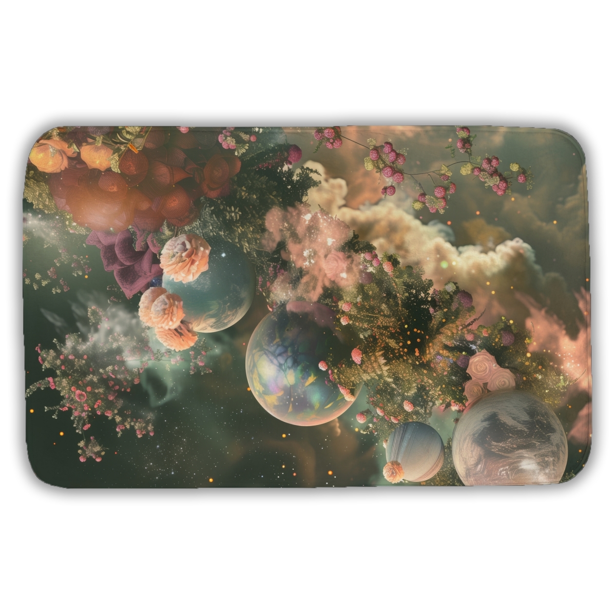 C1BM21340XUDVC 21 x 34 in. Bloom Space Green Bath Mat - Eco-Friendly Home Decor