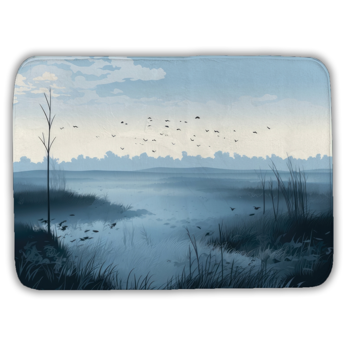 C1BM17242Y8SSR 17 x 24 in. Evening Marsh Gray Bath Mat - Elegant
