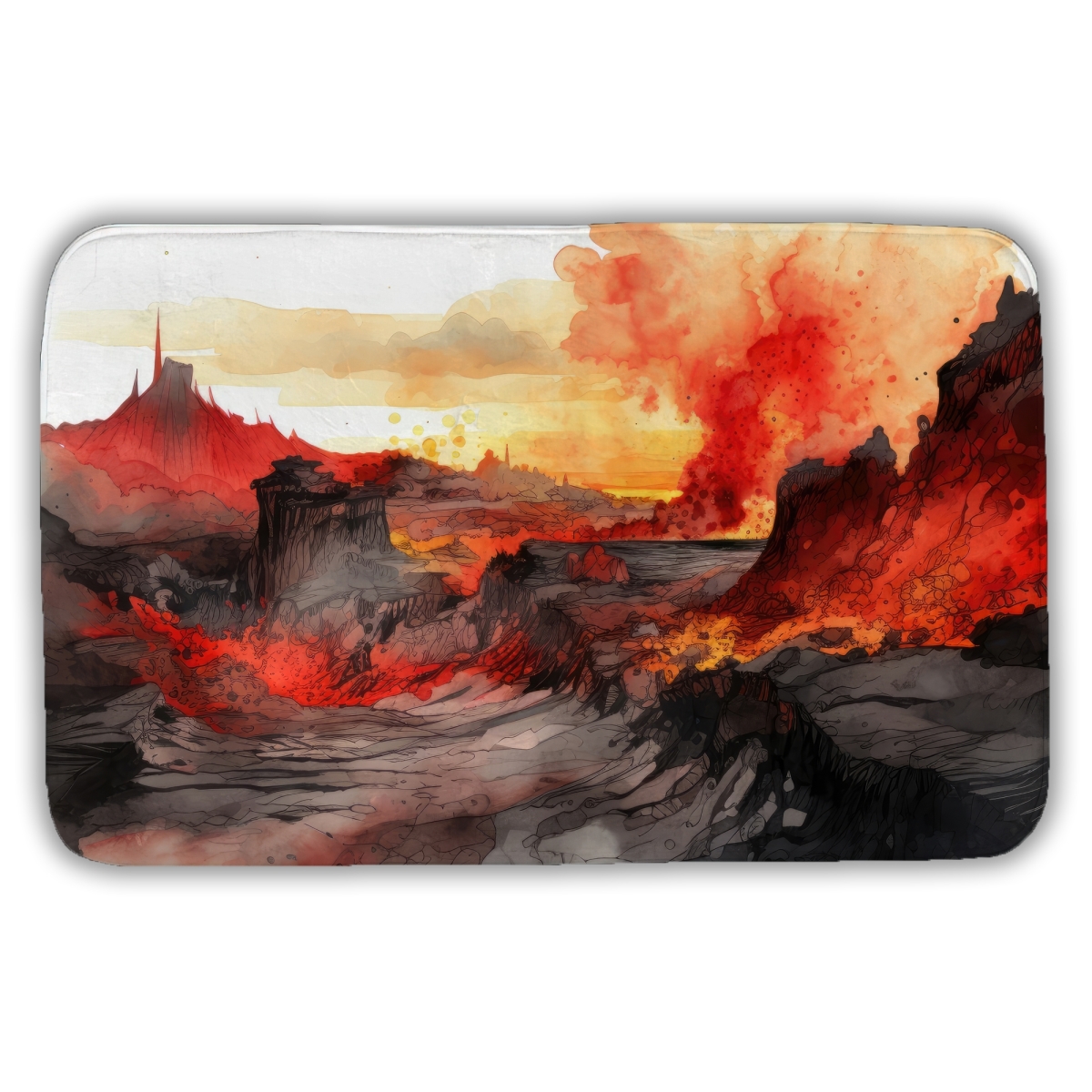 C1BM2134N37UAN 21 x 34 in. Minimalist Flow Red Bath Mat - Stylish