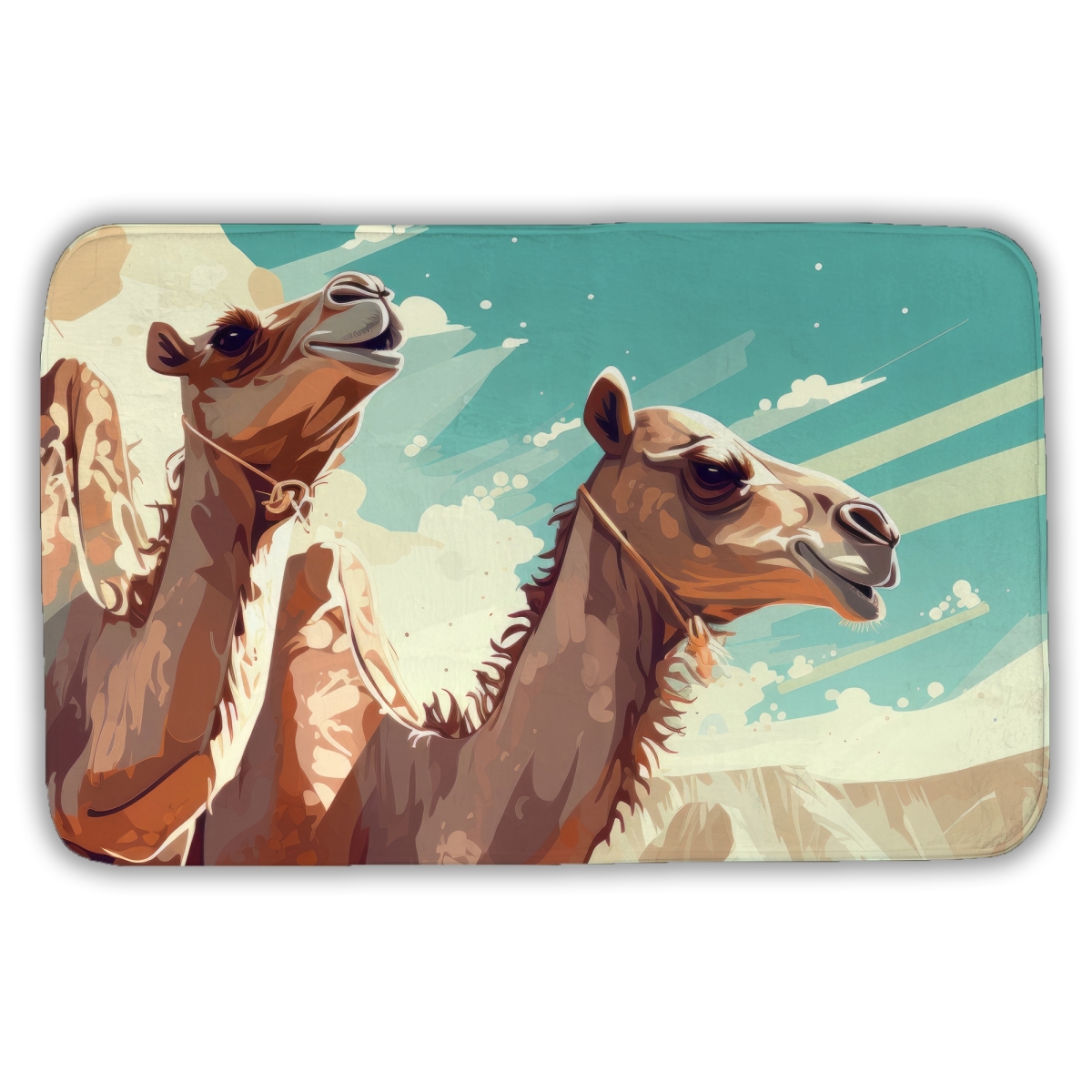 C1BM2134ZBHRO5 21 x 34 in. Two Camels Blue Bath Mat - Stylish