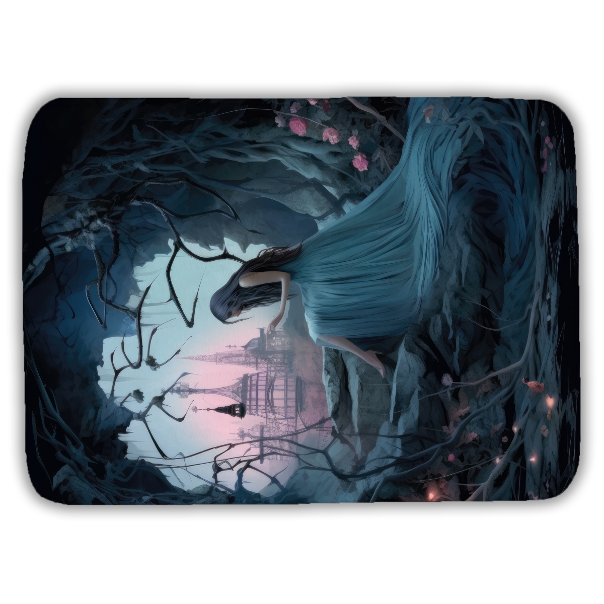 C1BM1724GWM1LK 17 x 24 in. Morose Cave White Bath Mat - Elegant