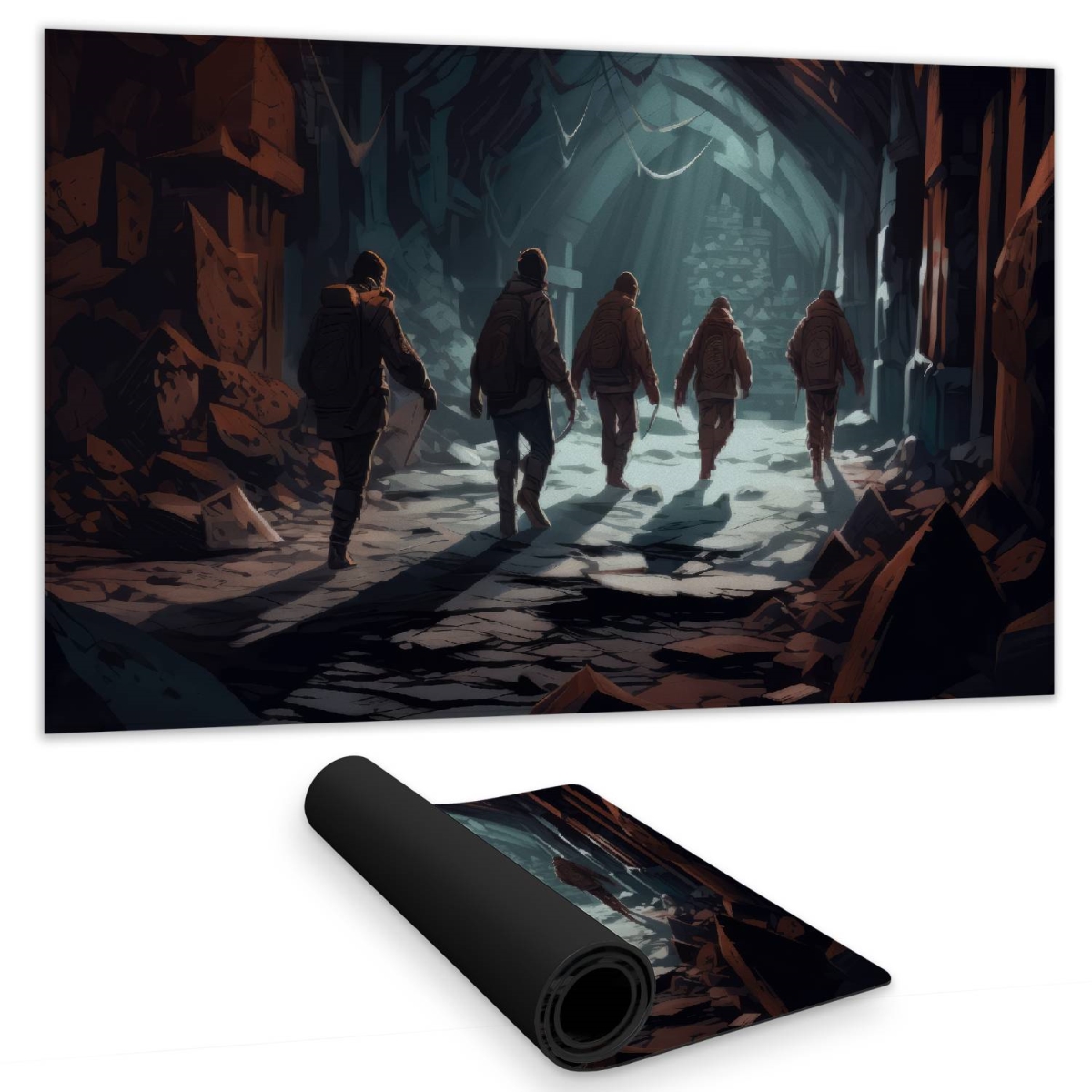 Concius Sales C1DM1424UT88LW 14 x 24 in. The Catacombs Gaming Mat - Unique Home Decor for Gamers