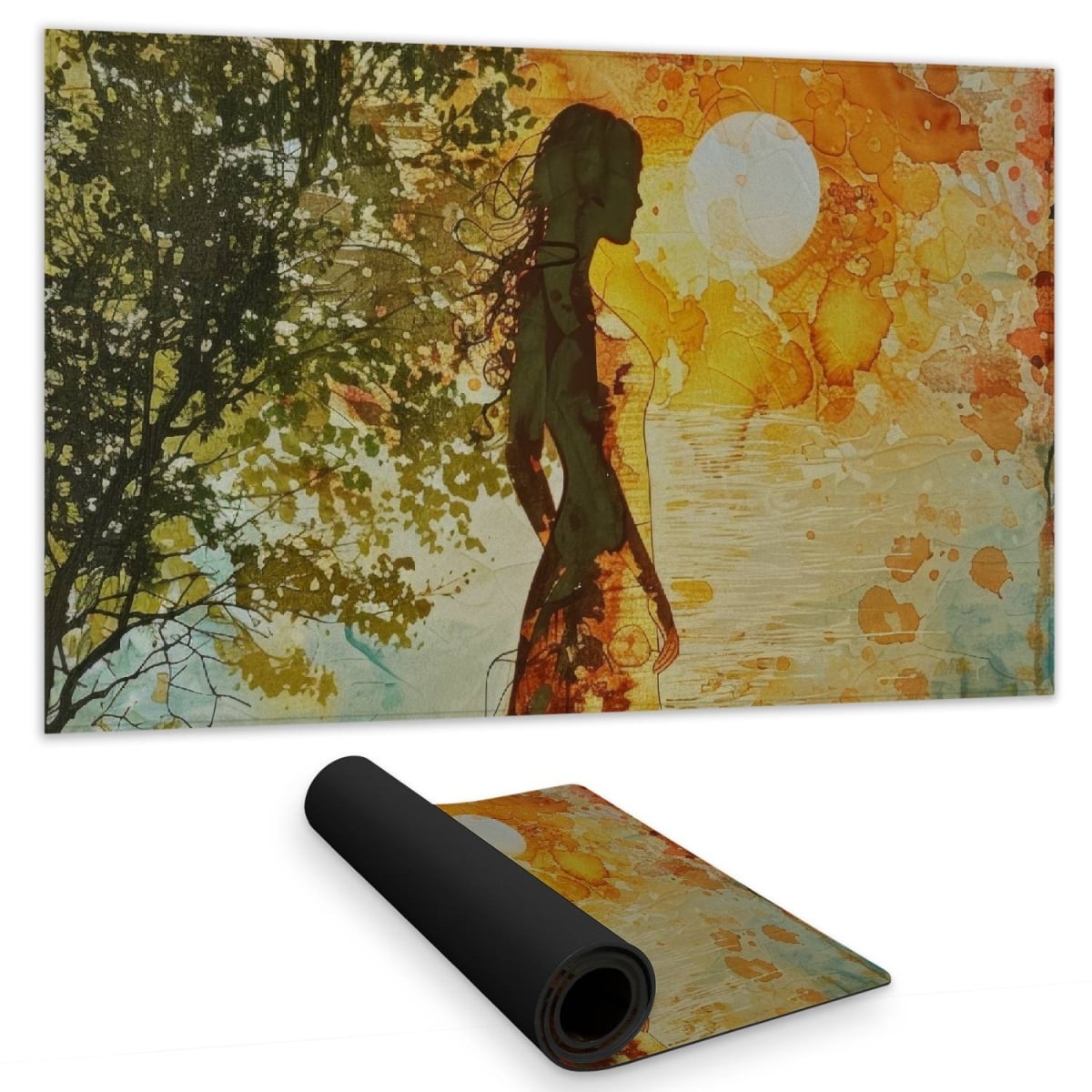 Concius Sales C1DM1424X5FHYQ 14 x 24 in. Peaceful Sun Gaming Mat - Stylish Home Decor Play Surface
