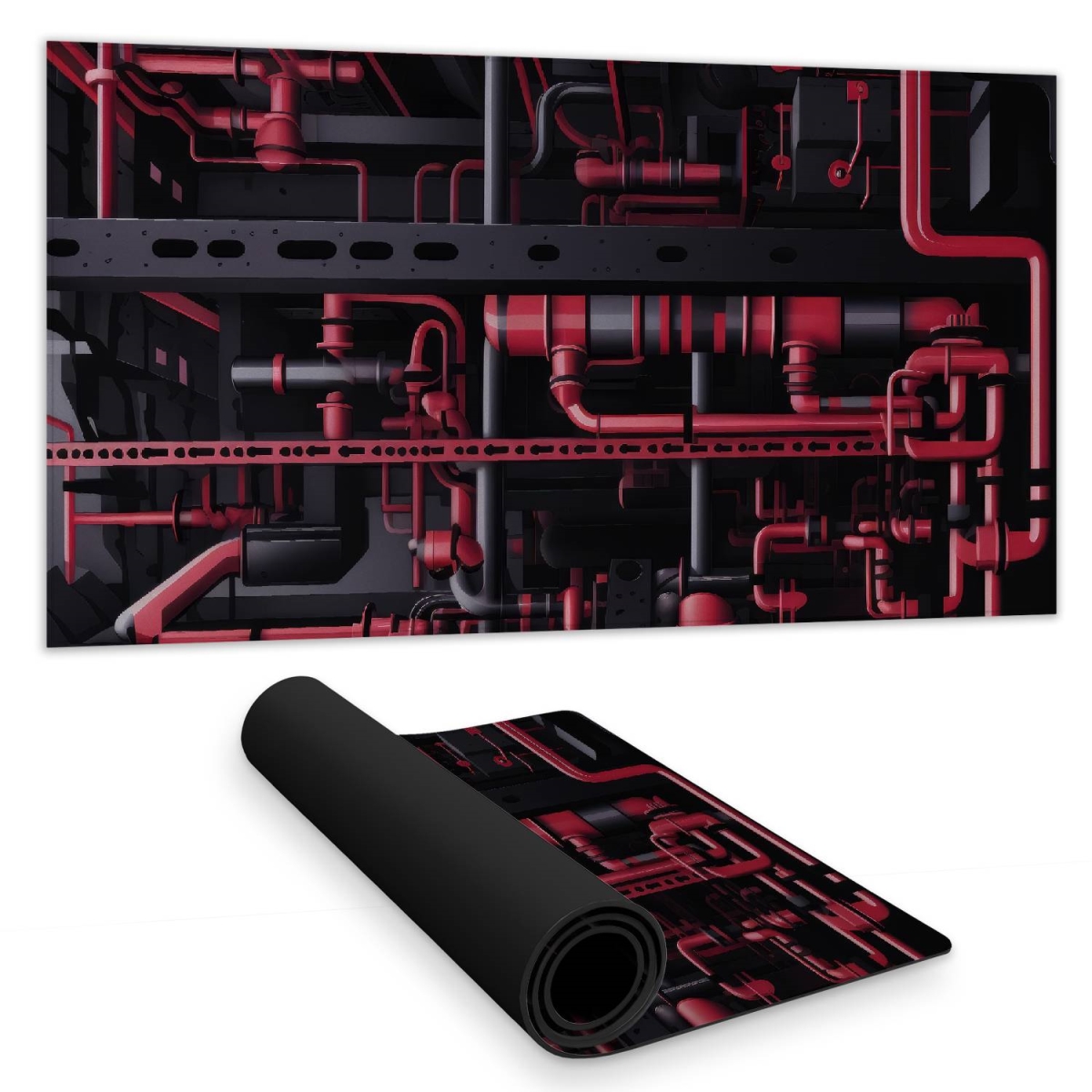 C1DM15318J7UND 16 x 32 in. Machinery Black Desk Mat for Home Decor - Stylish Workspace