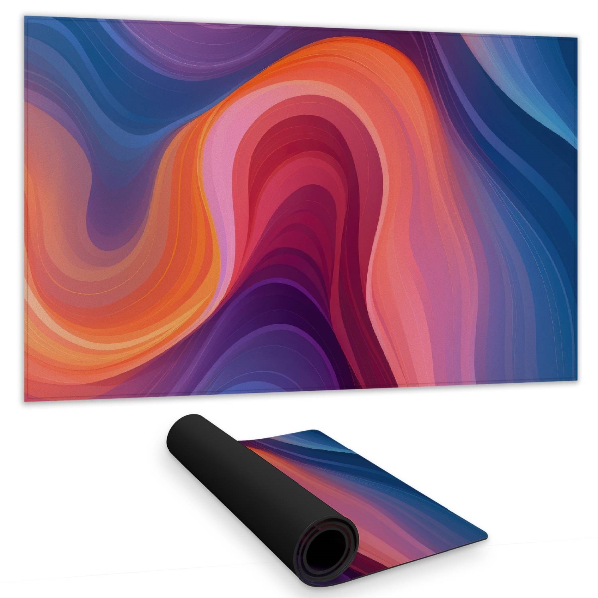 C1DM14246NTSAL 14 x 24 in. Purple Haze - Orange Gaming Mat for Stylish Home Decor