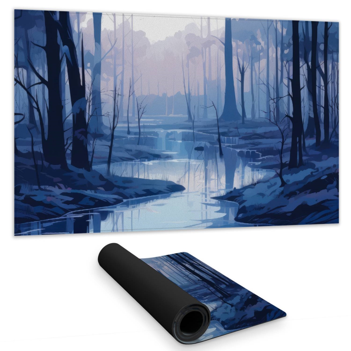 C1DM14247NAGOV 14 x 24 in. Cold & Muddy Gray Gaming Mat - Stylish Home Decor