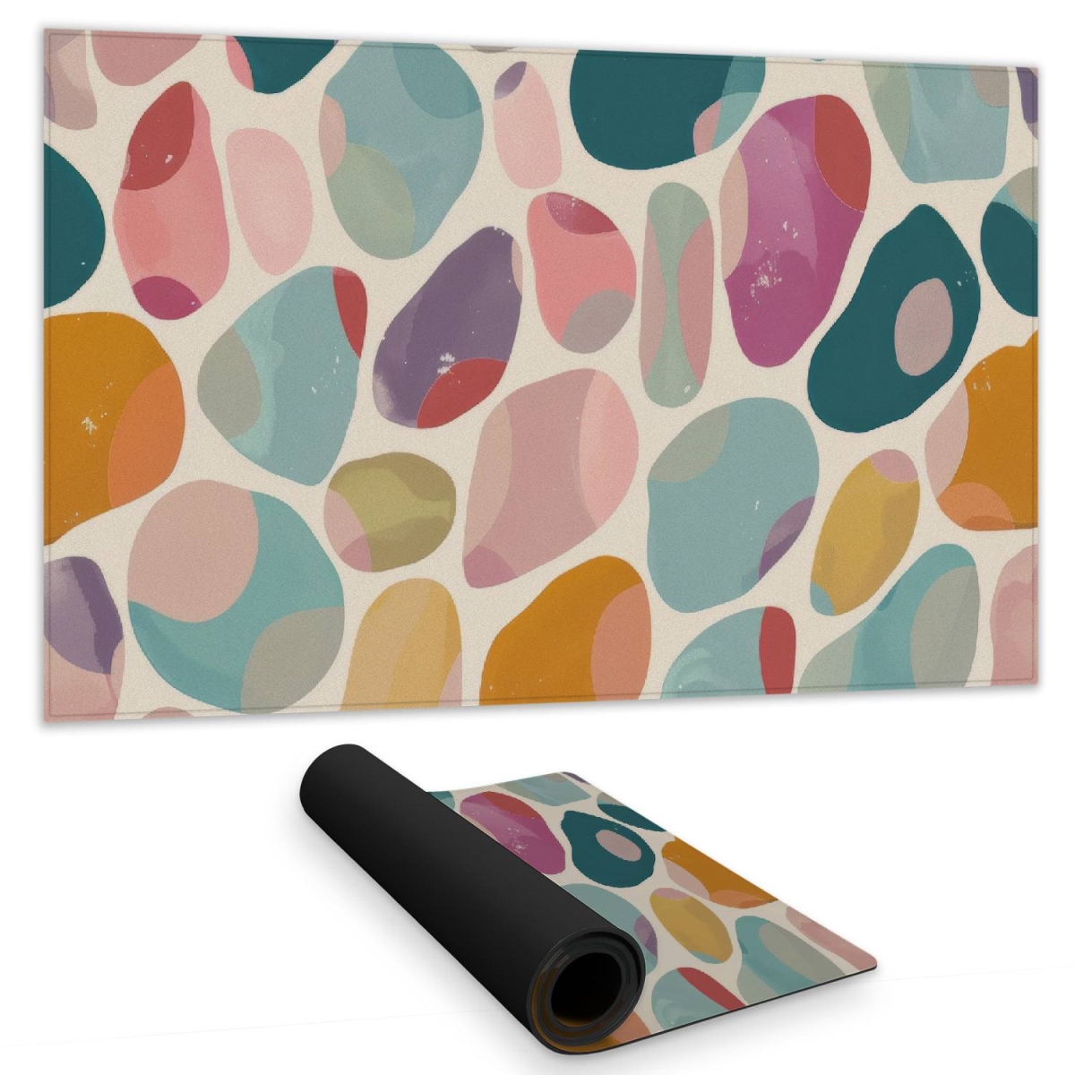C1DM142492R98H 14 x 24 in. Dots & Bops - Orange Gaming Mat for Home Decor - Stylish Play
