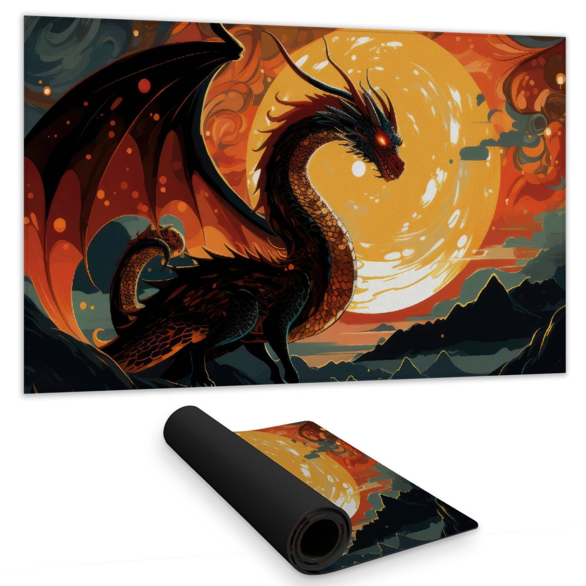 C1DM14248KS9GP 14 x 24 in. Imminent Destruction Red Gaming Mat for Home Decor - Stylish