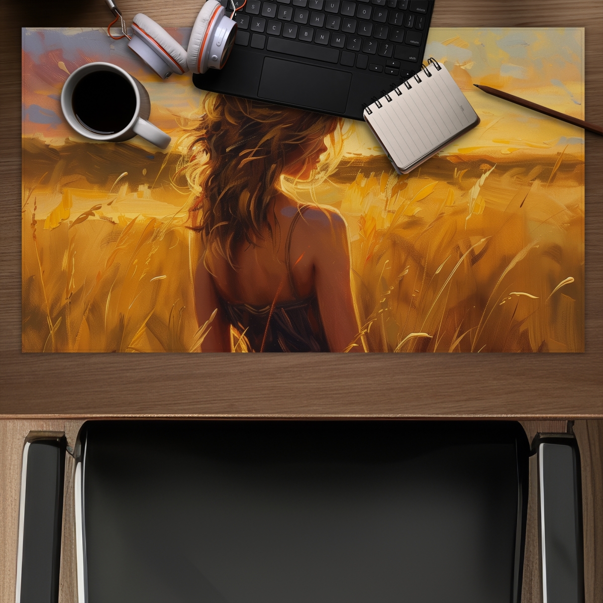 Concius Sales C1DM142497IT66 14 x 24 in. Warm Field Gaming Mat - Stylish Home Decor for Gamers