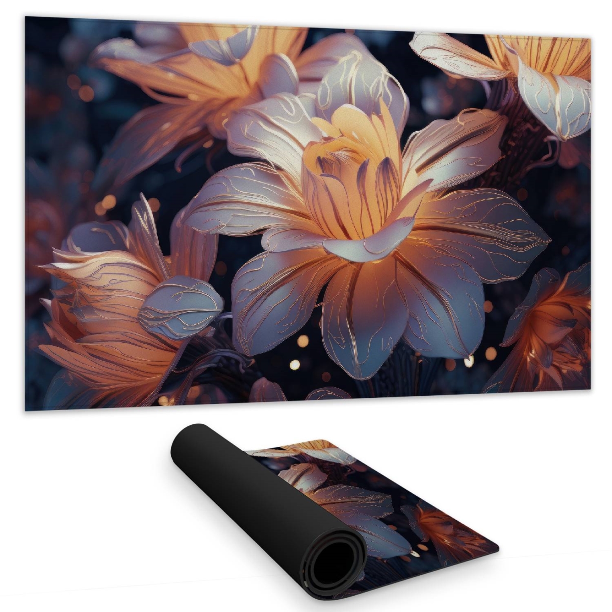 Concius Sales C1DM1424AWTHJJ 14 x 24 in. Pixie Flowers Gaming Mat - Stylish Home Decor Play Surface