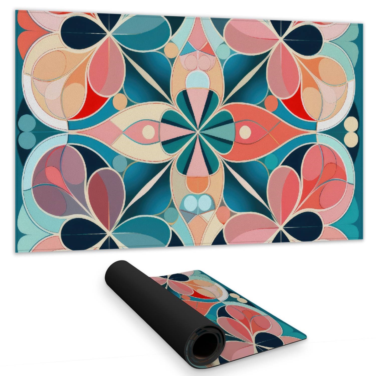 Concius Sales C1DM1424EHSQKF 14 x 24 in. Mandala Gaming Mat - Stylish Home Decor Play Surface