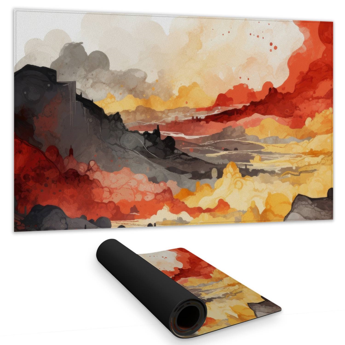 Concius Sales C1DM1424G3YS6I 14 x 24 in. Scolding Land Gaming Mat - Unique Home Decor Play Surface