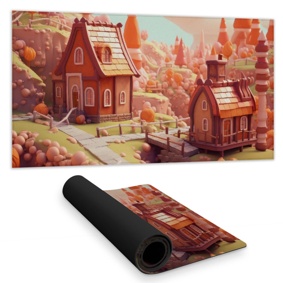 Concius Sales C1DM153162DV4U 16 x 32 in. Toy Town Desk Mat - Stylish Home Decor Desk Accessory
