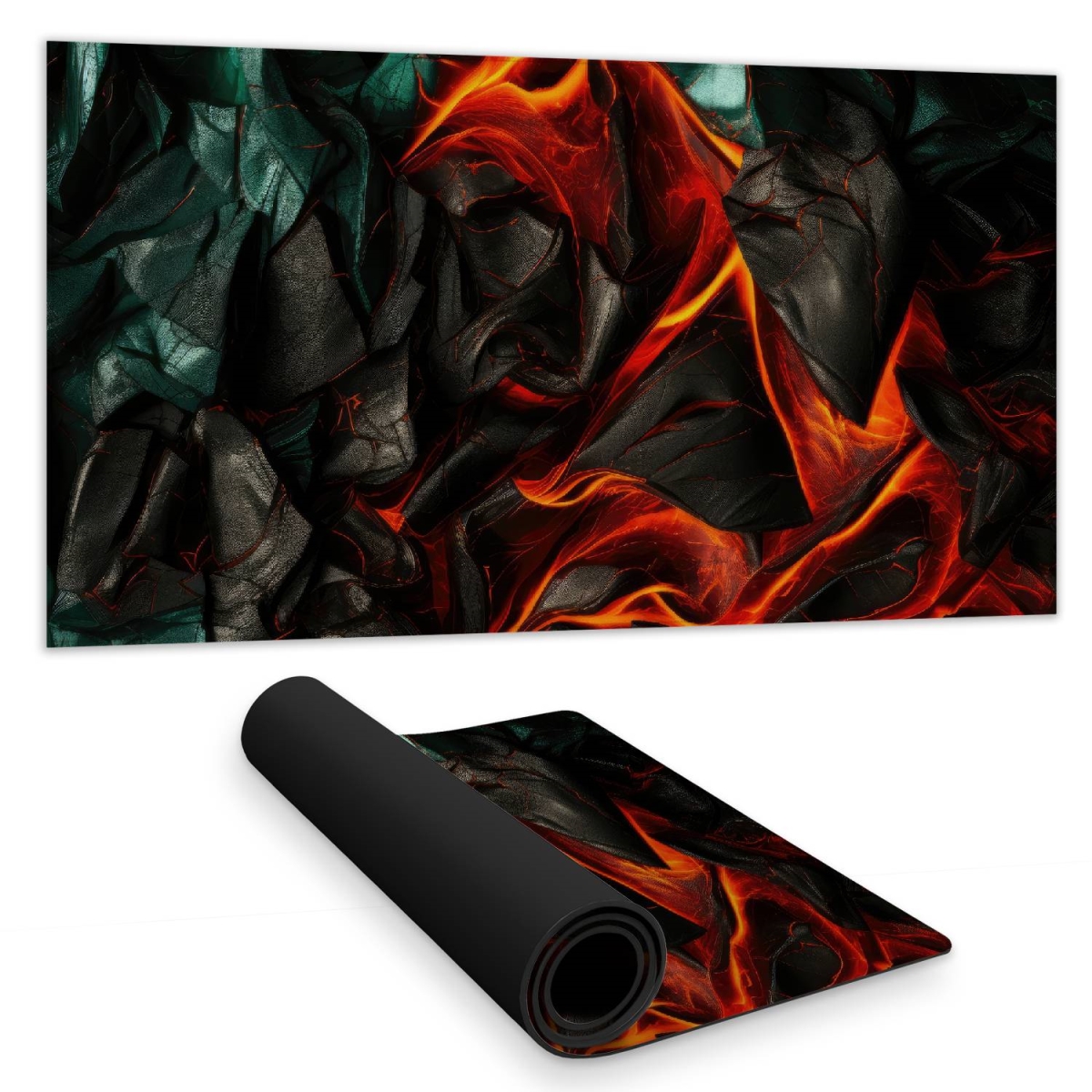 C1DM15316NUCNX 16 x 32 in. Imminent Rupture Red Desk Mat - Stylish