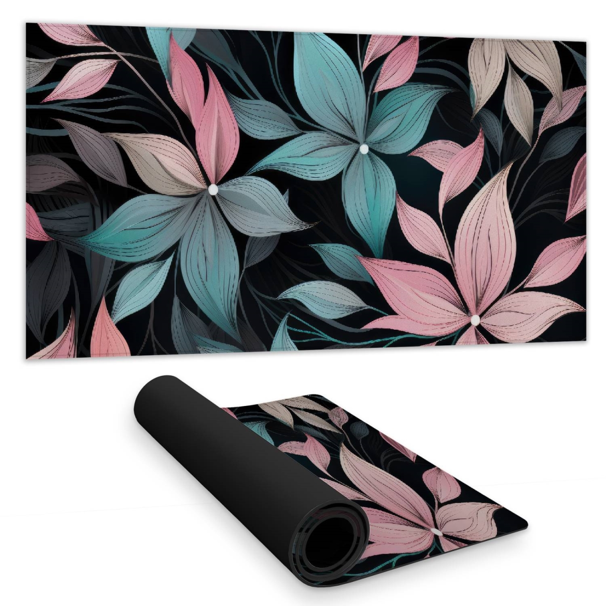 Concius Sales C1DM153170B4JB 16 x 32 in. Desaturated Flowers Desk Mat - Elegant Home Decor Accessory