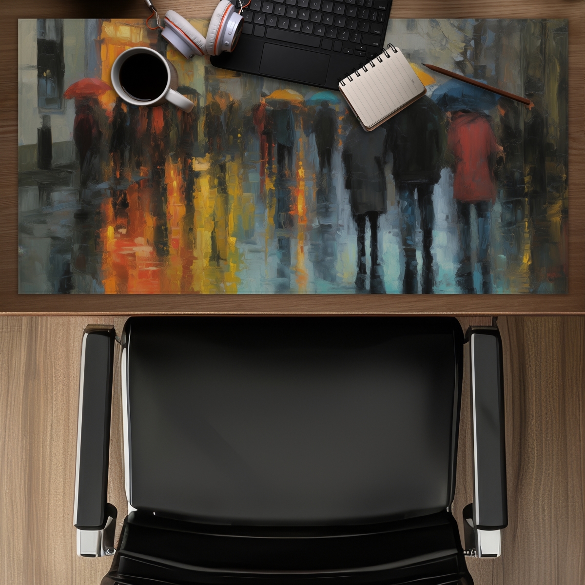 Concius Sales C1DM153191NL8W 16 x 32 in. Rainy Day Desk Mat - Stylish Home Decor for Your Workspace