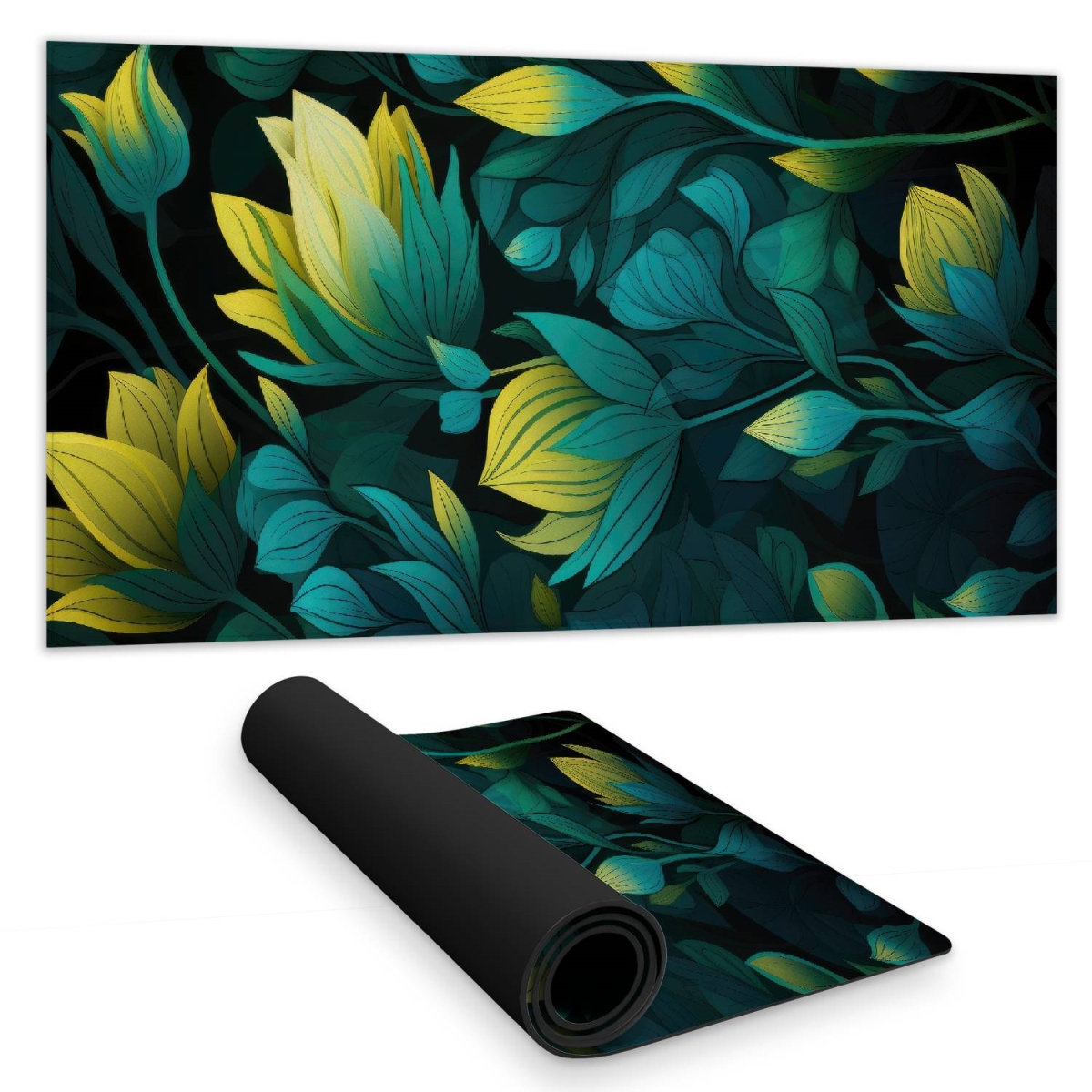 C1DM15319XIDC8 16 x 32 in. Intense Bloom - Yellow Desk Mat for Home Decor - Stylish Design