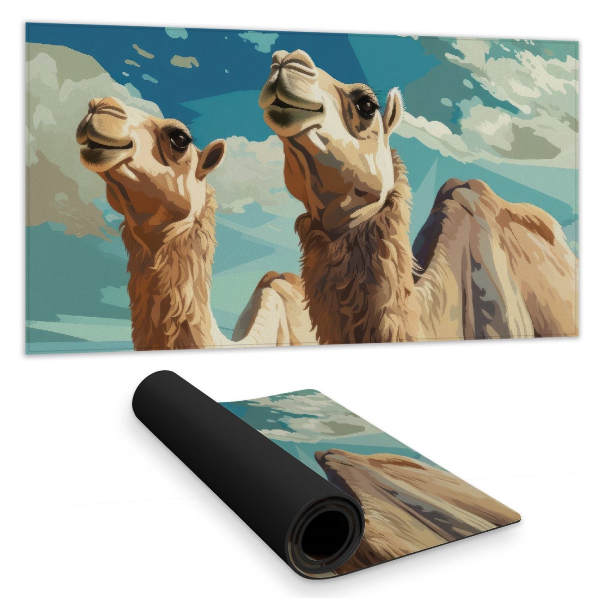 Concius Sales C1DM1531S7CYDM 16 x 32 in. Camels Looking Up Desk Mat - Stylish Home Decor Accessory