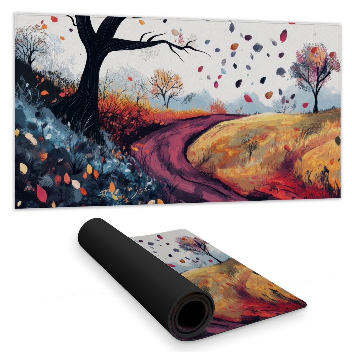 Concius Sales C1DM15311ZIR93 16 x 32 in. Blowing Leaves Desk Mat - Stylish Home Decor Accessory