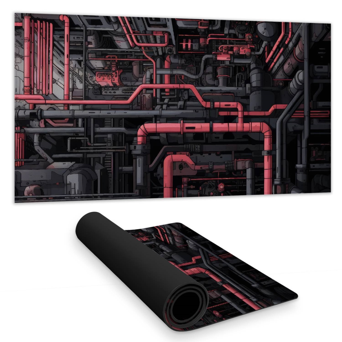 C1DM15312ICM2G 16 x 32 in. Tubular Nightmare Pink Desk Mat - Stylish